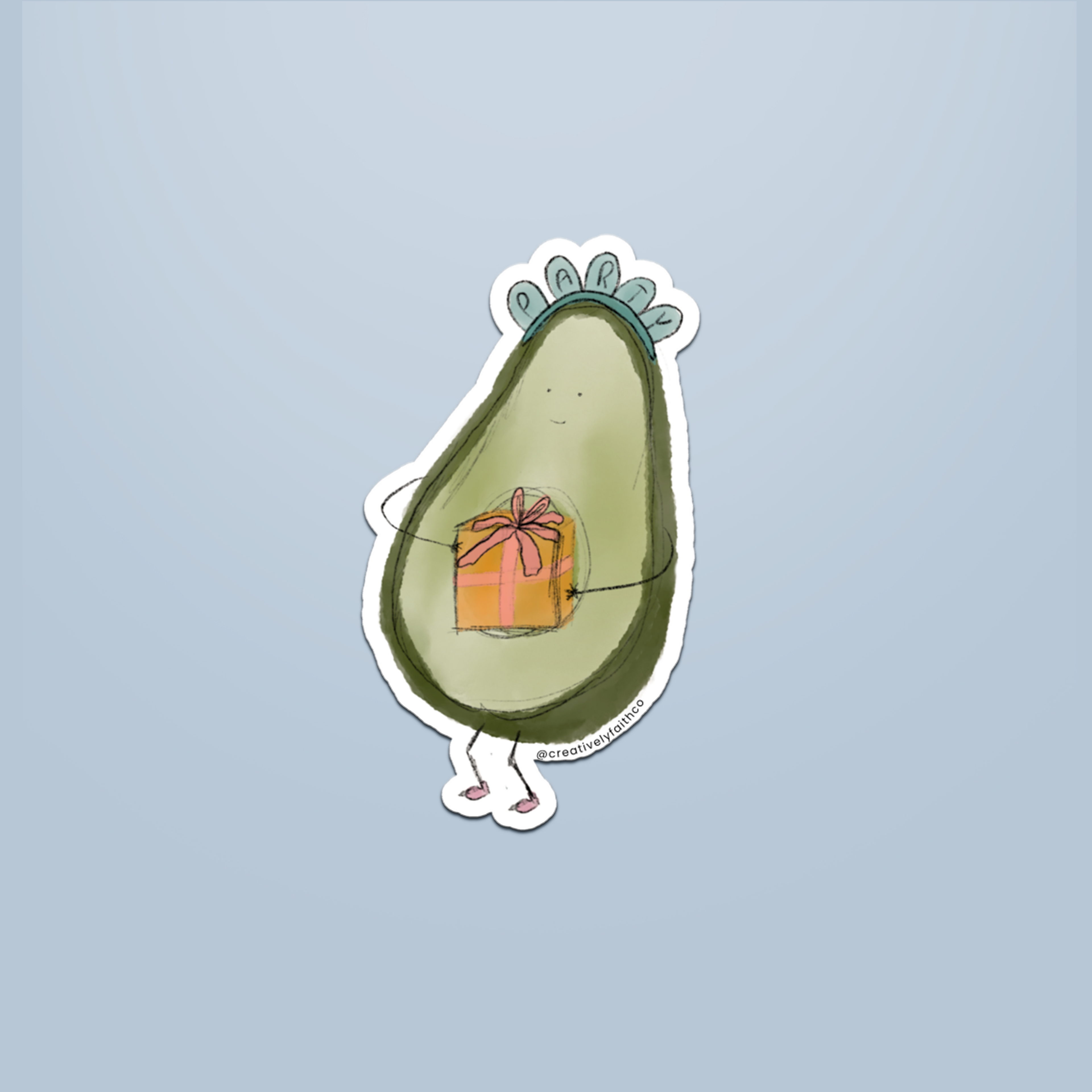 The Socially Awkward Avo Sticker