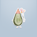 The Happy to Be Here Avo Sticker