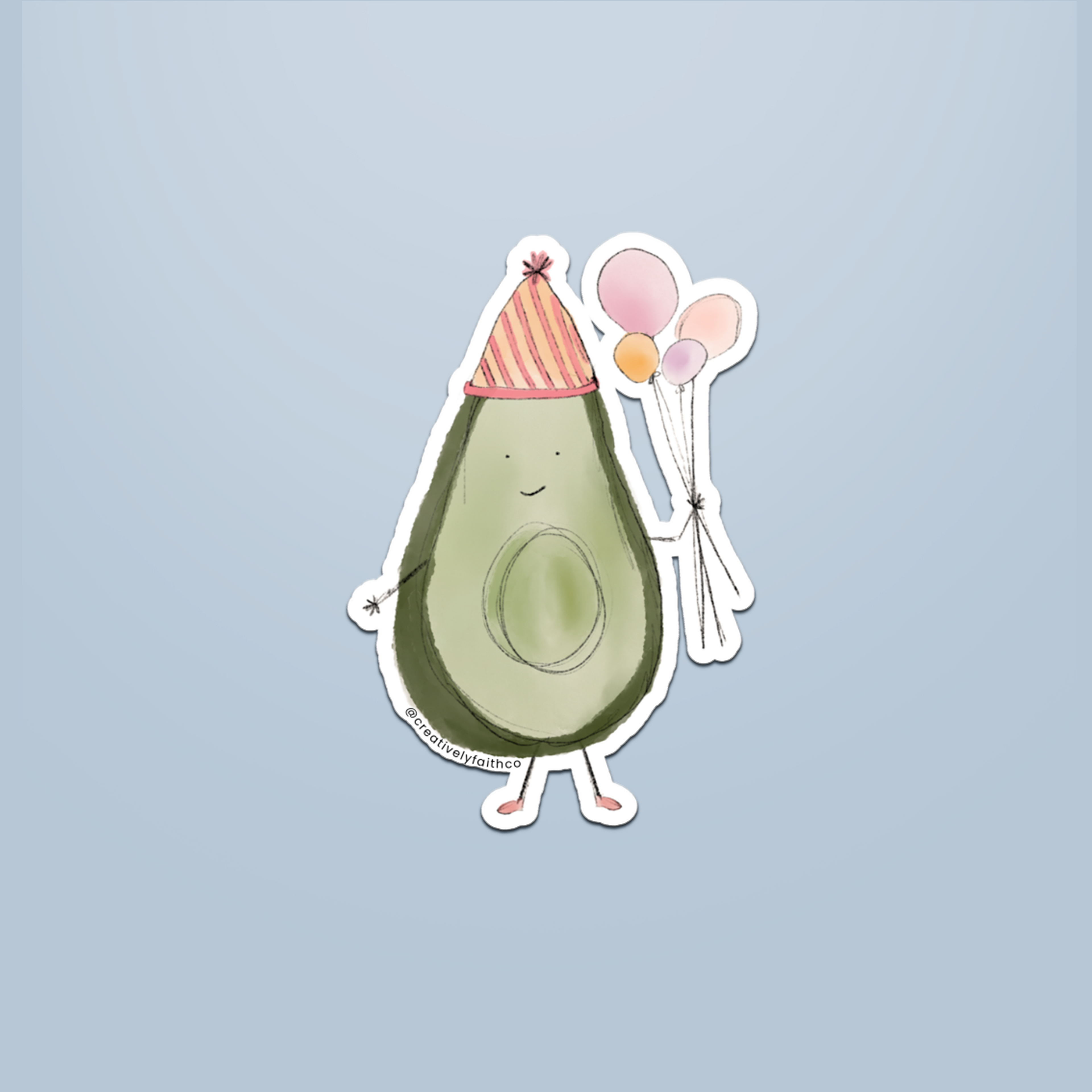 The Happy to Be Here Avo Sticker