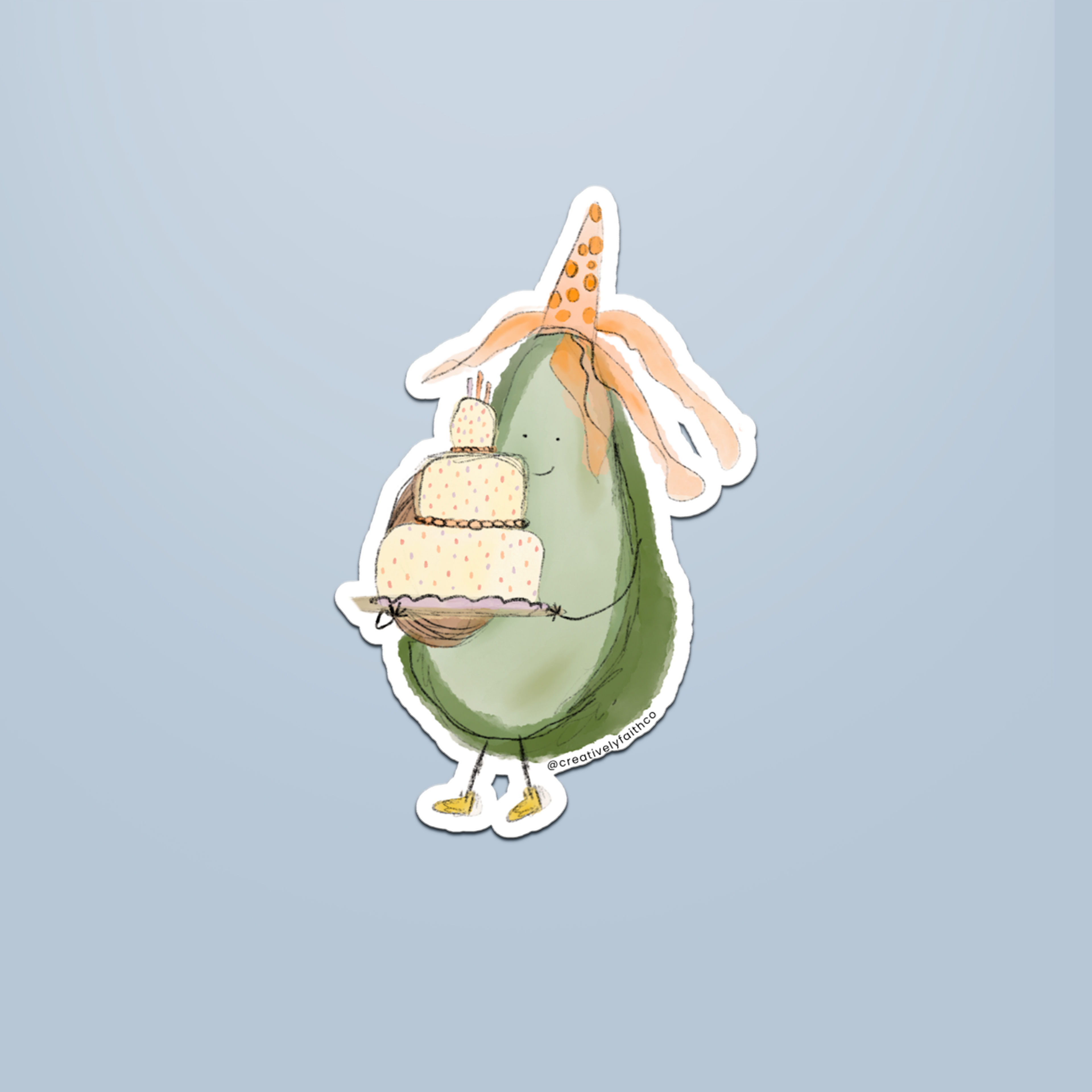 The Life of the Party Avo Sticker